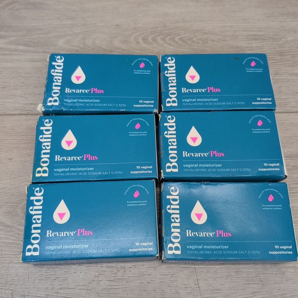 Lot Of 6 Bonafide Revaree Vaginal Moisturizer 10 Vaginal Suppositories Exp 2028